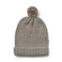 Wheat beanie Alphie - Warm grey melange